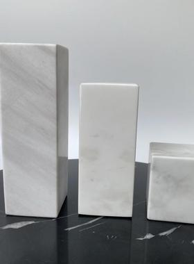 大理石雕塑底座 摆件工艺品底座垫板 装饰品摆台 大理石方块底座