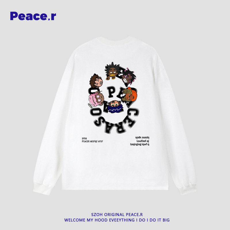 美式嘻哈人物印花重磅纯棉长袖t恤男秋季高街潮牌宽松休闲打底衫,淘宝优惠券,粉丝福利购,淘宝优惠卷