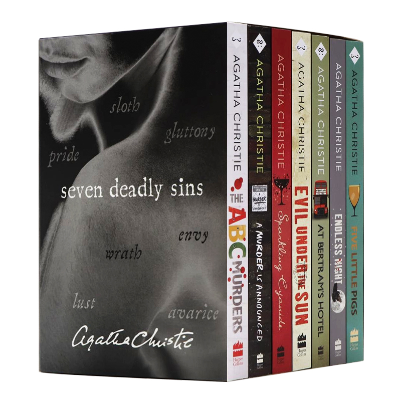 【自营】阿加莎克里斯蒂七宗罪7册盒装 英文原版小说 Agatha Christie Seven Deadly Sins 经典谋杀侦探悬疑文学 恐怖惊悚英语物本 - 图3