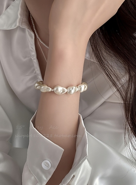 施家巴洛克珍珠手链女款ins小众