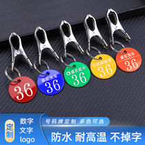 Number plate Digital hand card dining room called Number key plate Bath Number Deposit Cabinet Hemp Hot with clip Custom