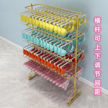 Underwear Medium Island Shelf Floor Adjustable Underwear Multilayer Show Shelf Shop Mall Beauty Back Bra Socks Display Shelf