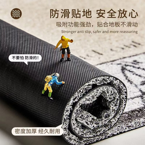 线条小狗地垫入户门垫进门卡通丝圈脚垫pvc门厅地垫大门口入户垫 - 图1