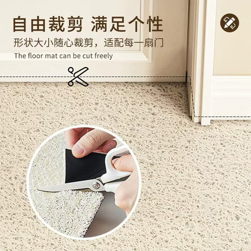 线条小狗地垫入户门垫进门卡通丝圈脚垫pvc门厅地垫大门口入户垫 - 图3