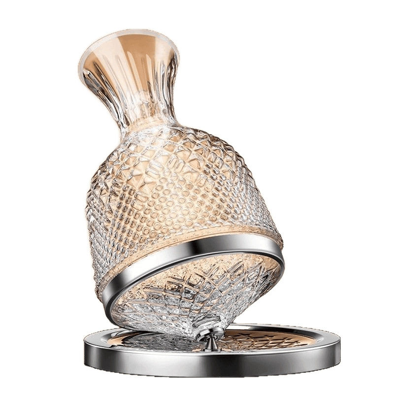 水晶玻璃不倒翁旋转酒壶红酒醒酒器葡萄酒分酒器欧式家用高档雕花,淘宝优惠券,粉丝福利购,淘宝优惠卷