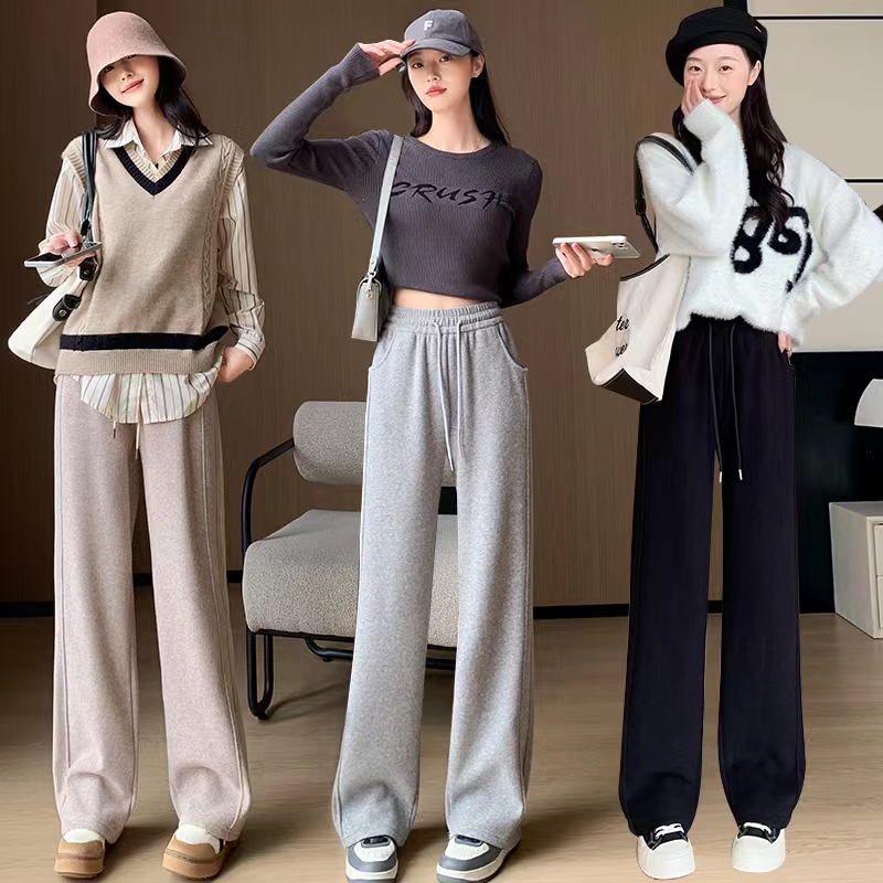 BAZAARRED毛巾绵绵裤女秋冬新款