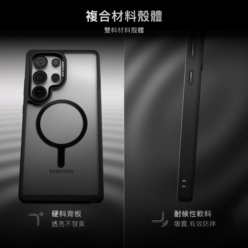 DEVILCASE适用于三星S25Ultra全包军规防摔手机壳S25Plus/S25恶魔盾磁吸透明厚实气囊轻薄抗摔可调支架保护套 - 图2