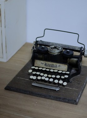 製品陳  复古铁艺老物件打字机模型 咖啡馆店铺装饰道具摆件