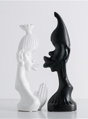 北欧创意装饰摆件客厅酒柜现代简约陶瓷工艺品办公室摆件家居饰品