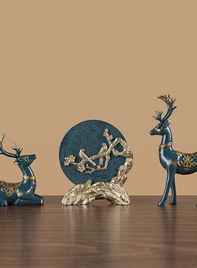 鹿摆件客厅酒柜上的装饰品酒架摆件家居创意电视柜乔迁装饰摆件