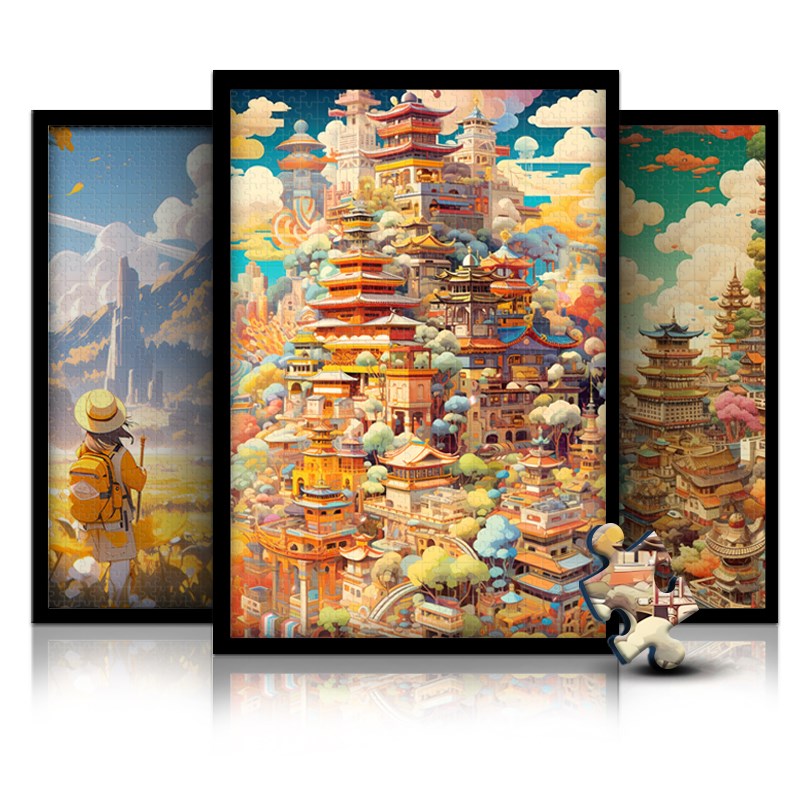 迪爱歪拼图2000片以上带相框成人版高难度巨型玩具砌图益智减压 - 图0