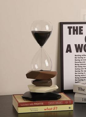 时来运转沙漏创意摆件轻奢高级感小众客厅办公室电视柜玄关装饰品