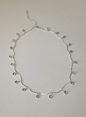 EARMOON 超仙太阳花锆石流苏项链轻奢高级感锁骨链个性百搭颈链