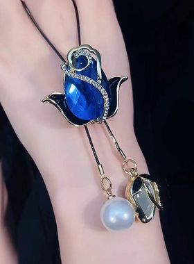 爆款郁金香毛衣外搭高档简约款项秋冬饰品时尚衣服气质项链配饰