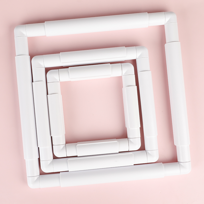 刺绣撑子方形绣架 新品白色夹式绣绷 绣花架子绷子绣框十字绣工具 - 图2