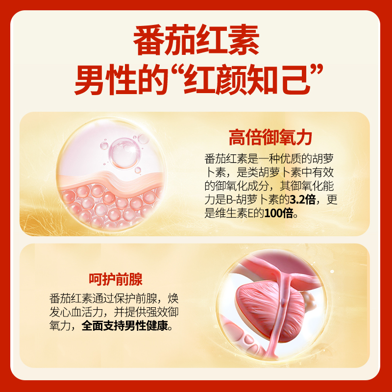普丽普莱美国进口男士番茄红素软胶囊男性保健品茄红素10mg*100粒
