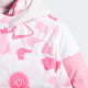 Adidas children's camouflage print warm hooded color-blocking down jacket HM9637