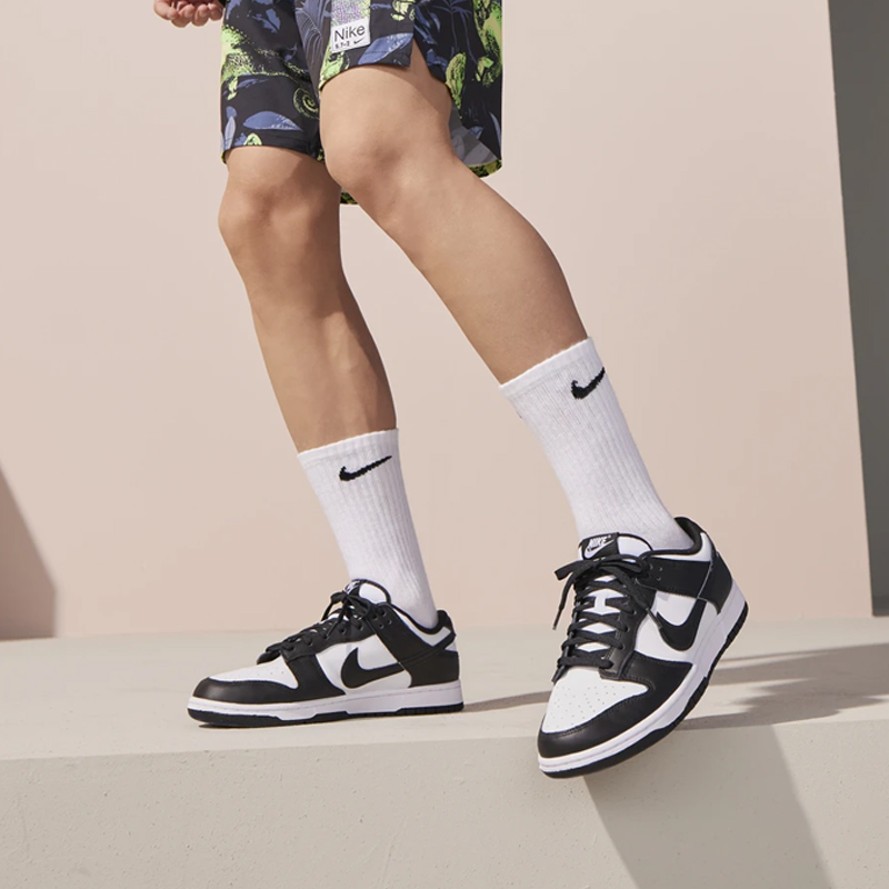 Nike耐克男鞋DUNK黑白熊猫运动滑板鞋休闲板鞋篮球鞋DD1391-100 - 图0