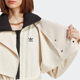 Adidas Adidas ແມ່ຍິງດູໃບໄມ້ລົ່ນ Retro Casual Lapel Zipper Lace Sports Loose Windbreaker IC5588