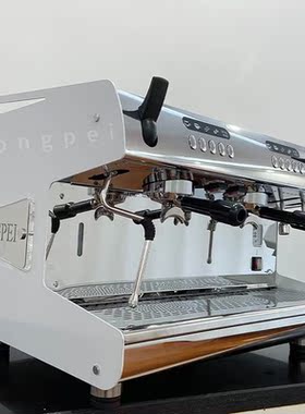 东沛DPC802双头意式咖啡机商用半自动纯铜子母锅炉专业咖啡厅西餐