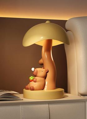 可爱的卡皮巴拉台灯饰品卧室床头装饰夜灯女孩搬进新家的生日礼物