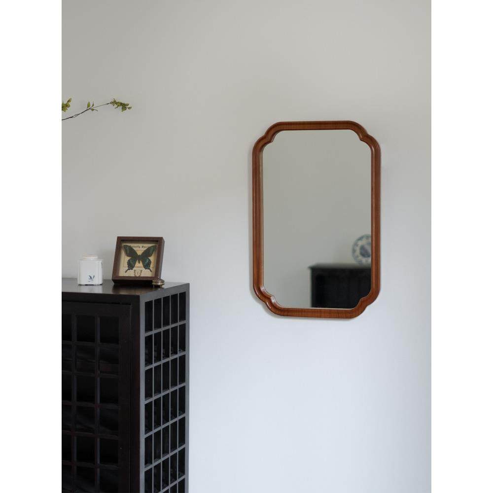 宋代美学覆古小轩花窗镜实木框新中式过道玄关茶室壁挂墙面装饰镜,淘宝优惠券,粉丝福利购,淘宝优惠卷