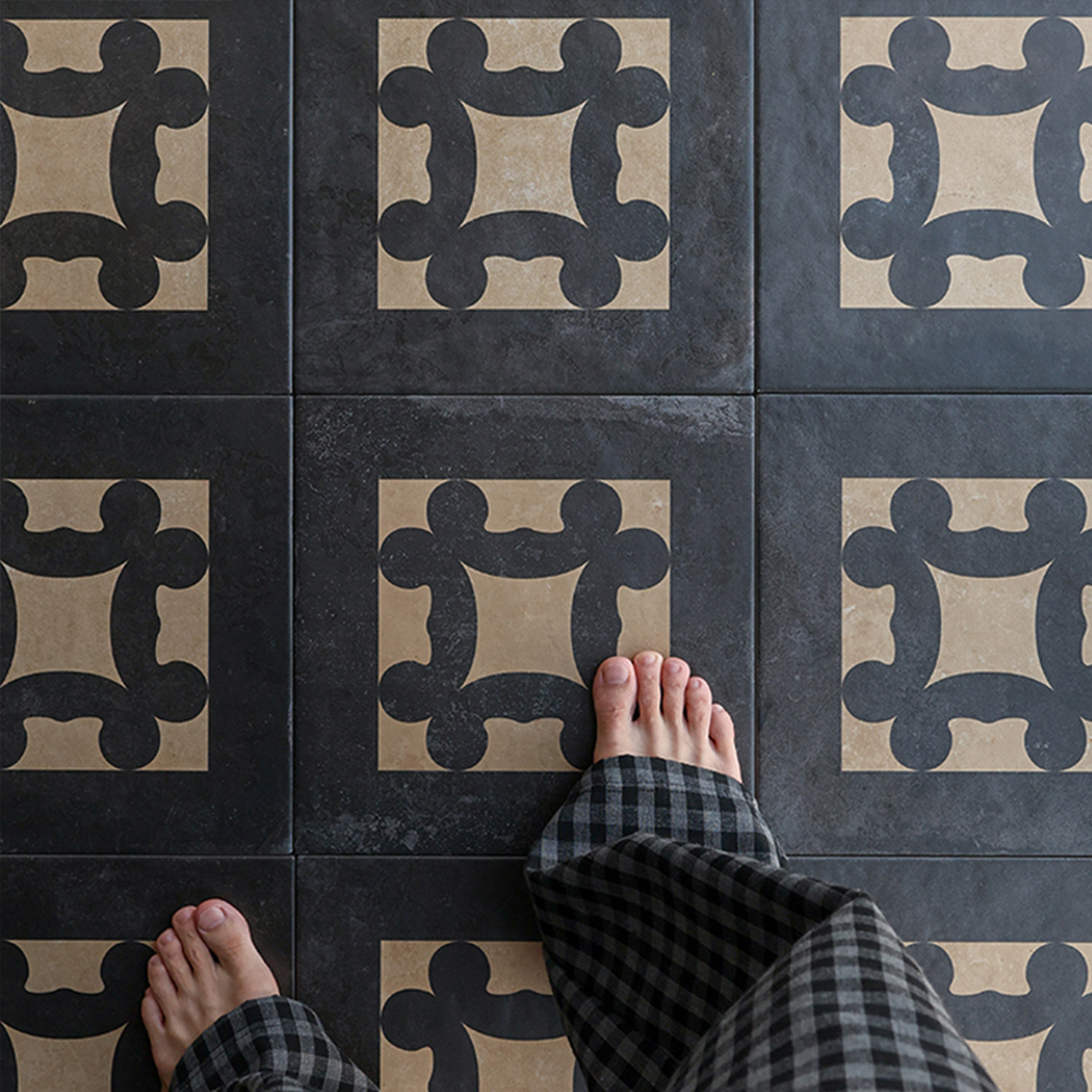 法式复古卫生间瓷砖地板贴黑白花砖自粘加厚耐磨防水防滑厨房浴室,淘宝优惠券,粉丝福利购,淘宝优惠卷