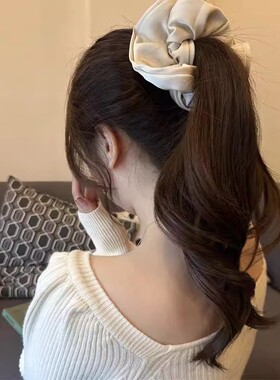 扎头发大肠发圈女2025新款复古缎面超大号肥肠发圈头绳发圈高级感