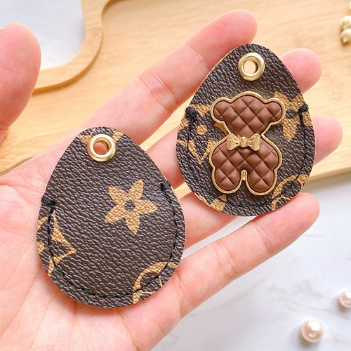 Прямоугольный креативный картхолдер, маленький защитный чехол для карты, брелок, с медвежатами