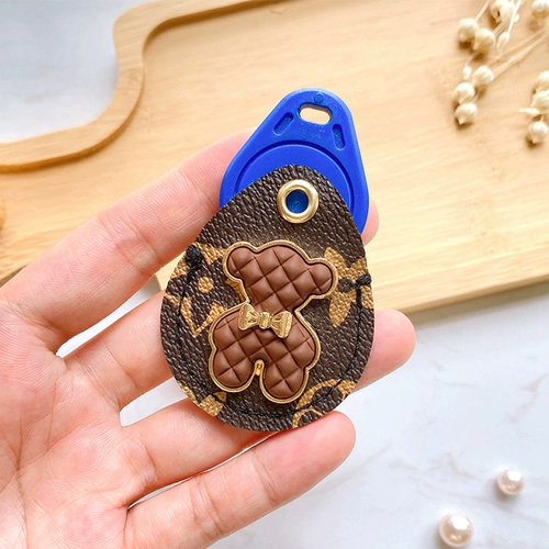 Прямоугольный креативный картхолдер, маленький защитный чехол для карты, брелок, с медвежатами