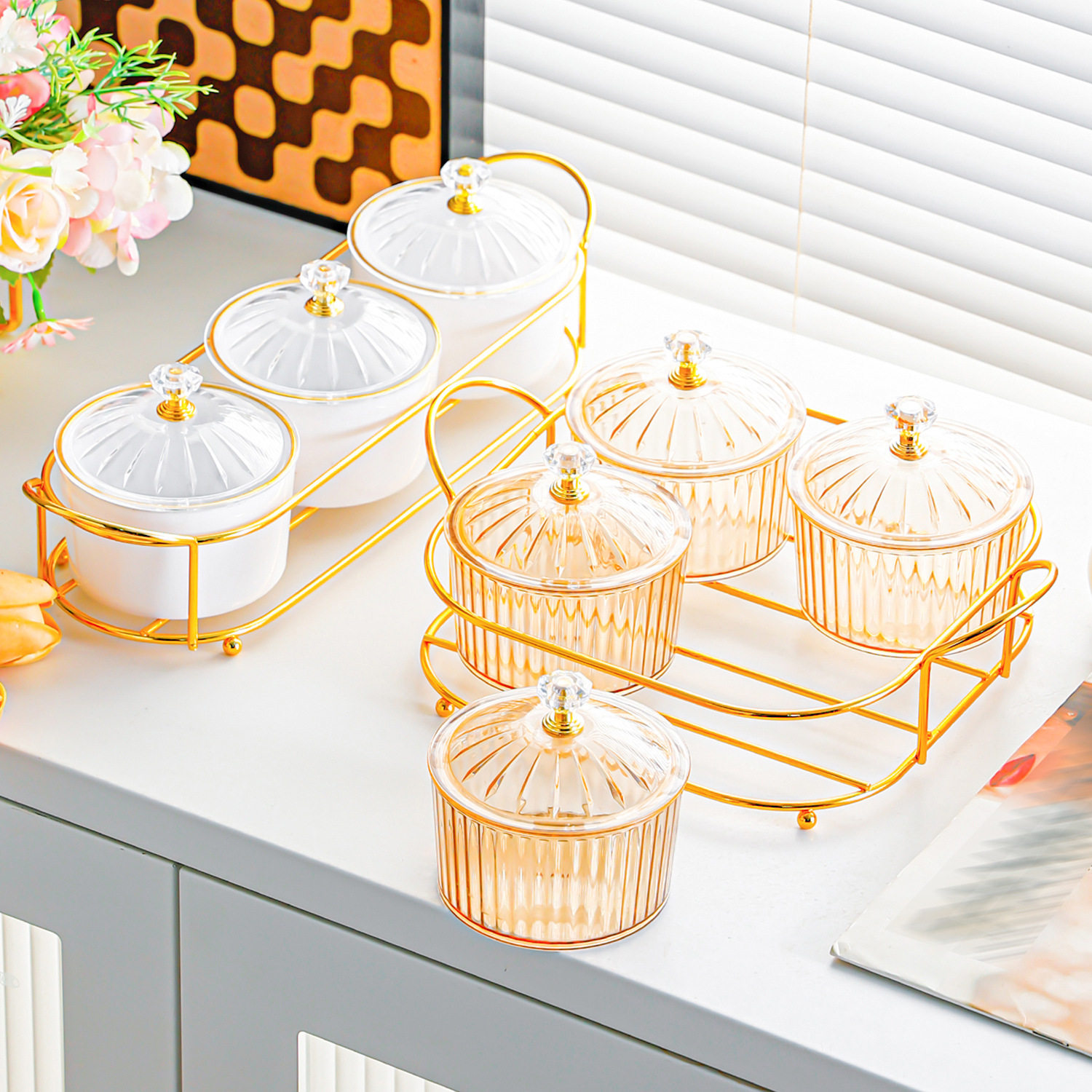 轻奢水果盘塑料分格盘家用客厅创意茶几零食摆放KTV分格盘糖果盒,淘宝优惠券,粉丝福利购,淘宝优惠卷