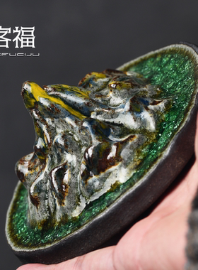 客福手作INS粗陶香炉玻璃香插