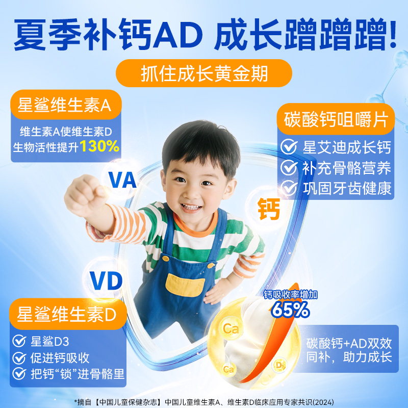 星鲨婴儿维生素AD0~1岁宝宝维A维D儿童婴幼儿维a维d儿童维d3 - 图1