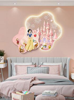艾莎儿童房装饰画女孩爱莎公主房间布置背景墙面床头挂画卧室壁灯