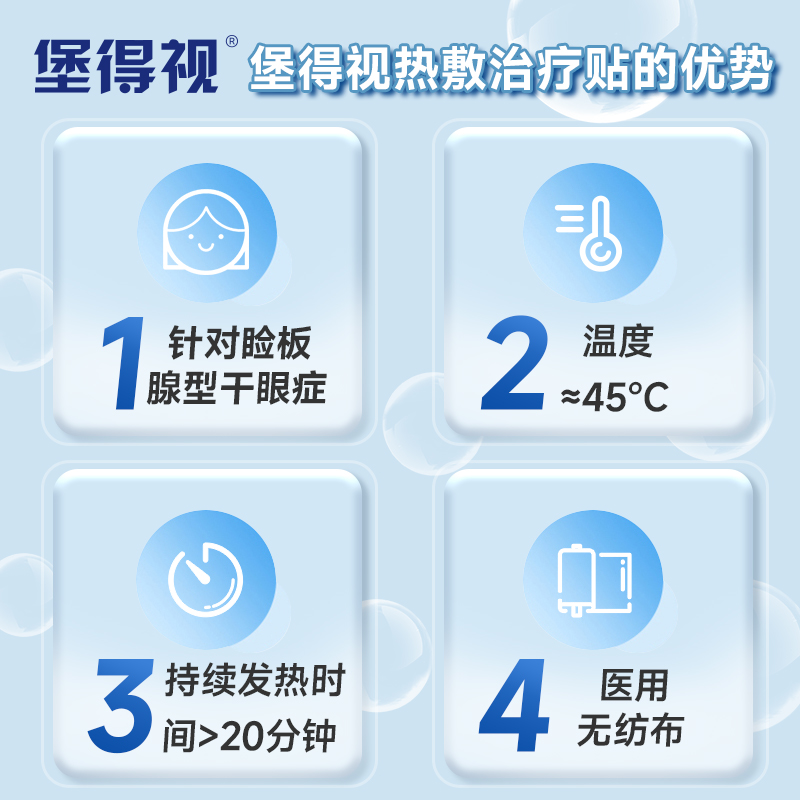 堡得视医用蒸汽热敷贴眼罩辅助干眼症治疗缓解眼疲劳睡眠遮光护眼-图0