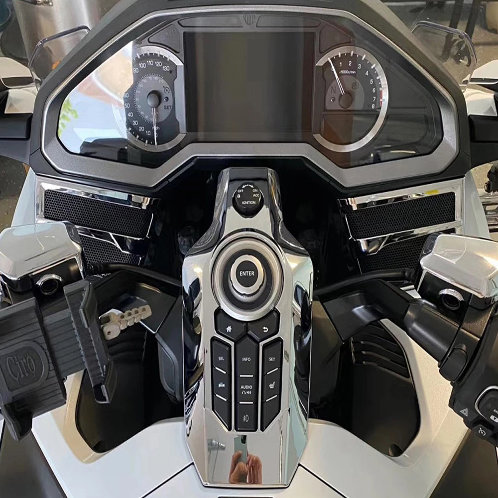 适用于本田金翼 GL1800 摩托车配件气囊镀铬扬声器格栅防护罩 - 图0