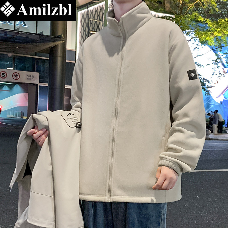 新款户外男女同款摇粒绒时尚百搭防寒保暖宽松加厚抓绒上衣外套冬,淘宝优惠券,粉丝福利购,淘宝优惠卷