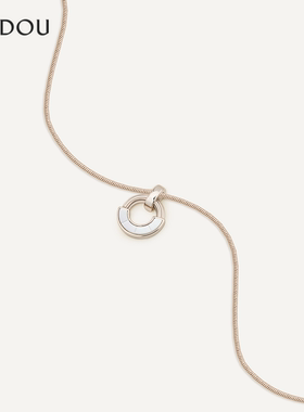 阿吉豆AJIDOU项链西庭信步系列镂空圆环项链时尚个性吊坠精致颈链