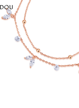 阿吉豆AJIDOU手链女款叠带双手链