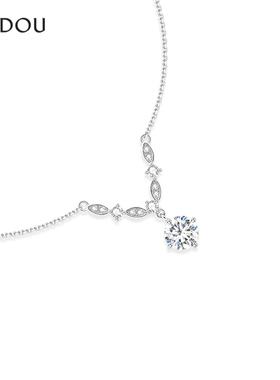 阿吉豆AJIDOU项链女人鱼之泪S925纯银锁骨链轻奢配饰高级感毛衣链