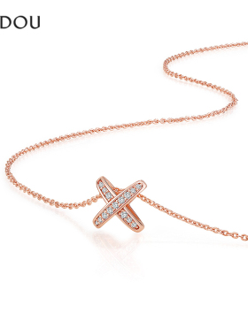 阿吉豆AJIDOU项链十字锁骨颈链
