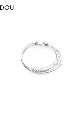 阿吉豆AJIDOU戒指女款S925银时尚简约百搭通勤指环高级感轻奢尾戒