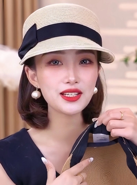 2026新款洋气好看的夏天帽子女百搭夏防晒马术帽子渔夫帽出游帽子