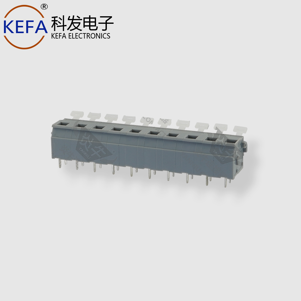 KF242V间距7.5mm灰色弹簧压线式接线端子2p3p按压式端子DG242V - 图0