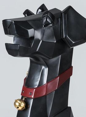 北欧轻奢落地狗摆件实用收纳沙发边几电视柜子客厅大型新居礼物品