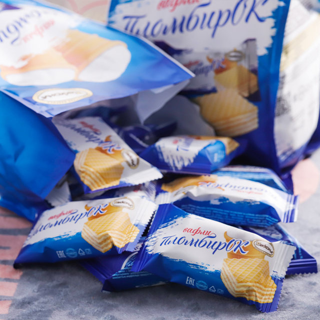 Russian imported snacks, ice cream, wafers, Aconte cheese-flavored biscuits, snacks, Internet celebrity leisure chocolates