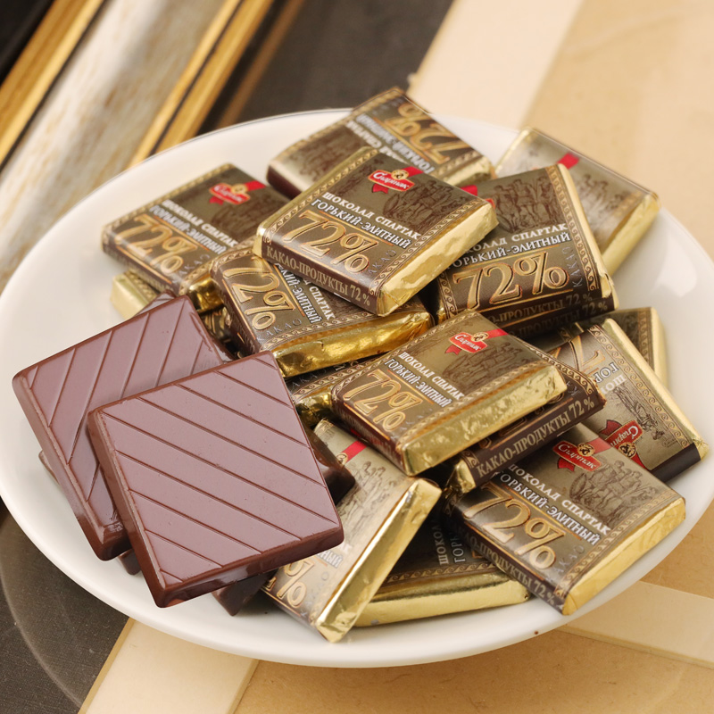 俄罗斯国家馆黑巧克力纯可可脂每日黑巧苦巧原装进口食品袋装零食 - 图3