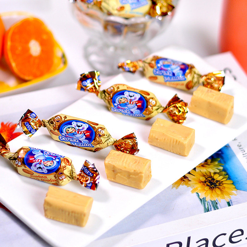 俄罗斯进口牛轧糖老式牛奶花生味原装婚庆喜糖年货小零食品,淘宝优惠券,粉丝福利购,淘宝优惠卷