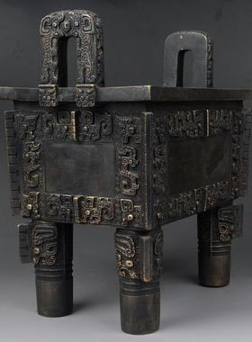 仿古青铜器摆件纯铜办公室鼎司母戊鼎铜鼎工艺品公司开业礼品包邮