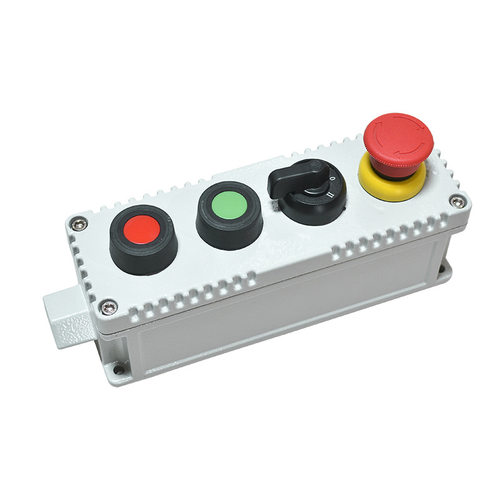 防爆急停按钮盒带指示灯LA53-4消防停止按钮自锁开关控制旋钮线盒 - 图3